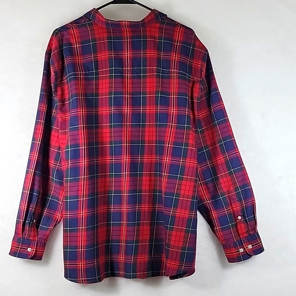 Lauren Ralf Lauren Ruffle Front Plaid Shirt Size 3X - Picture 8 of 8